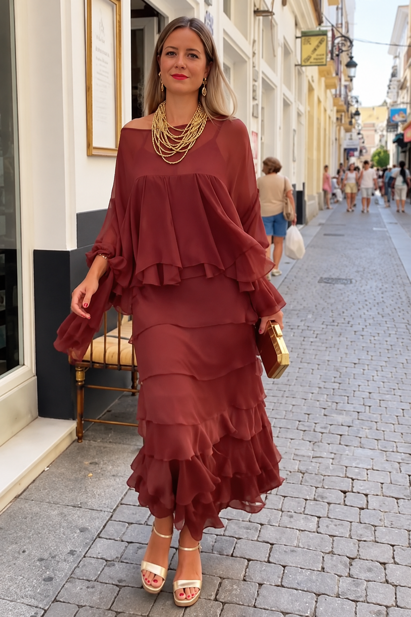 Vestido Verona Burdeos